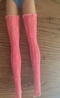 Vintage Barbie Clothes- MOD Era Barbie Family Hot Pink Lace Thigh High Stockings