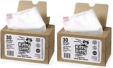 Cat Litter Box Liners 60 Count Drawstring, Kitty Litty Waste Liner Clean Up