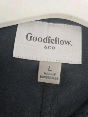 Goodfellow & Co Men’s Black Chore Coat Jacket L Button Front Spread Collar 46" image 3