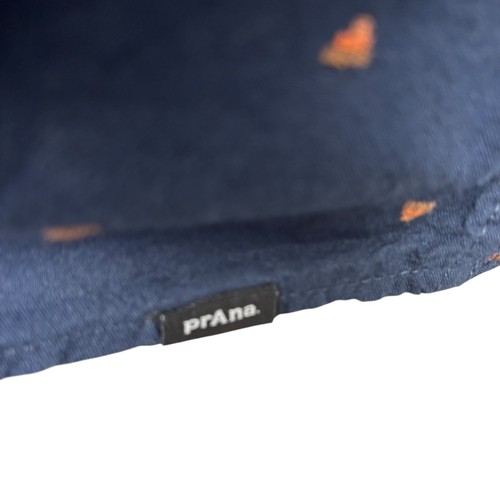 prAna XXL Mens Standard Fit Long Sleeve Shirt Blue Triangle Pattern Organic - Picture 13 of 24