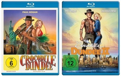 CROCODILE DUNDEE - Teil 1 & 2  PAUL HOGAN Linda Kozlowski 2 BLU-RAY Collection