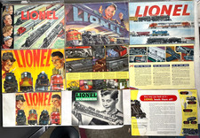 LIONEL TRAIN CATALOGS BOOKS -LOT OF 9-FULL COLOR 8 - VINTAGE FROM 1950 s 1948