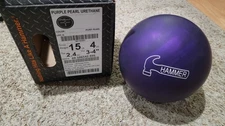 Hammer Purple Pearl Urethane Bowling Ball | 15 Pounds | 3-4" Pin | 2.4oz TW 