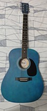 Redwood Western Guitar With Linden Wood Top In Blue Suitable For Beginners