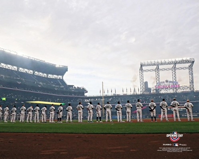 #ad T Mobile Park Mariners Unsigned #x27;21 Opening Day National Anthem Field View Photo $24.99