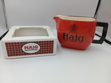 HAIG SCOTCH WHISKY AN 50/60 lot  beau pichet a eau + cendrier ceramique