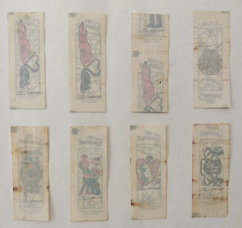 The Simpsons Rare Argentina Bubble Gum Insert Stickers Tattoos Promo Set (9x) - Image 4 of 4