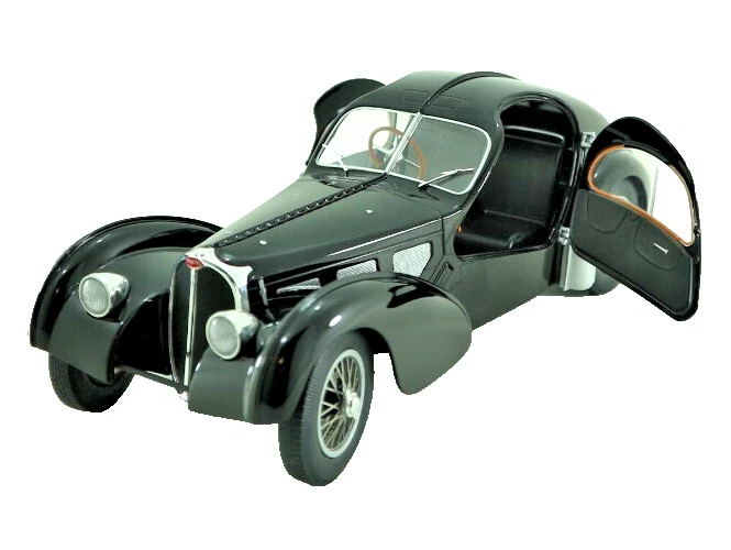 Solido - 1937 Bugatti Type 57 SC Atlantic diecast escala 1:18 modelo coche negro Foto 4 de 4