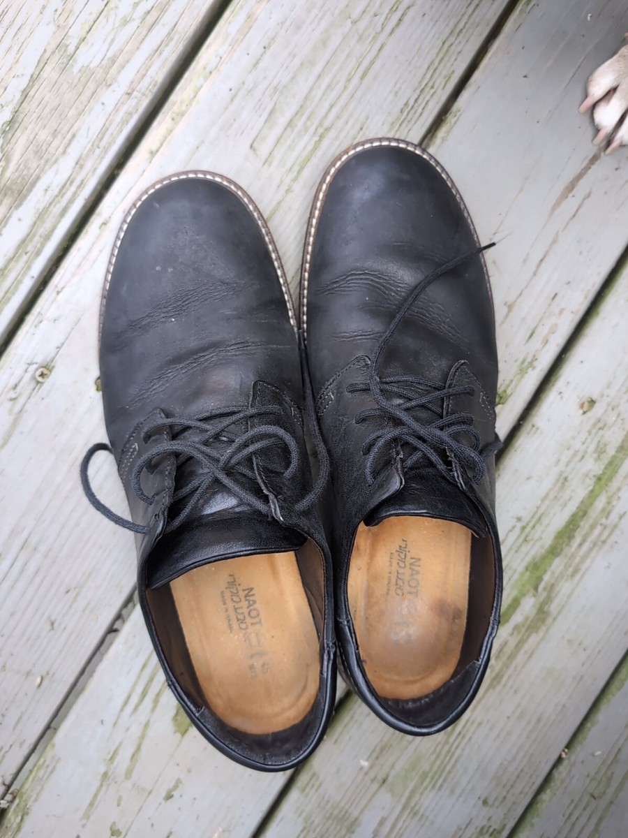 Naot Men's Chief Black Lace Up Leather Oxford Dress Comfort Shoe