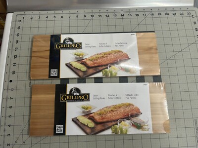 2-pack lot 2/PC (4 Planks) GrillPro 00280 Cedar Grilling Planks Smokey Flavor
