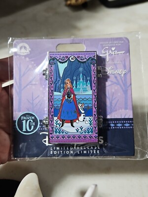 2023 Disney Parks Frozen 10th Anniversary Anna Elsa Olaf Kristof LR Jumbo Pin