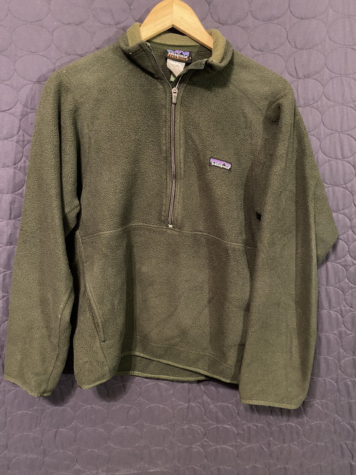 patagonia green fleece pullover