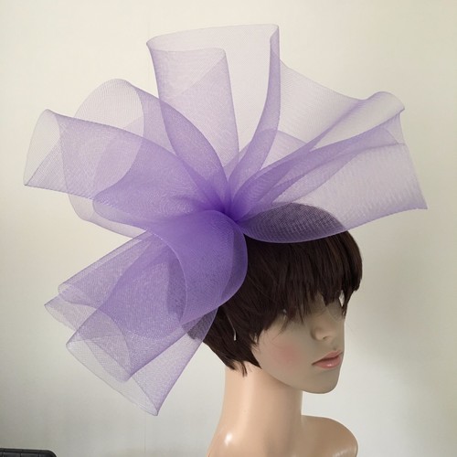 light purple lilac crin fascinator 