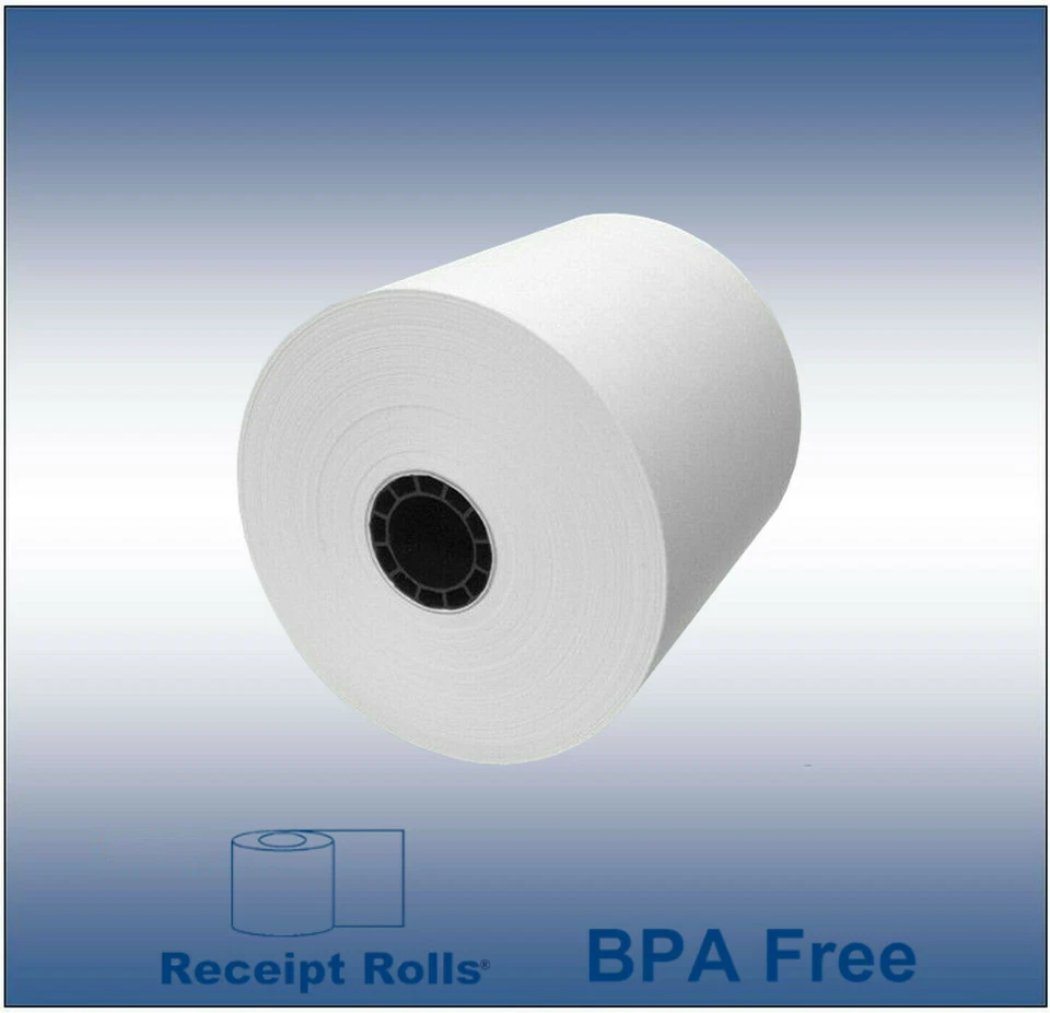 RECEIPT ROLLS 3 1/8" (80MM) x 308' BPA Free Thermal Paper Rolls - 50 Epson TM Thermal Printers