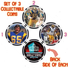 TOM MACK - PRO FOOTBALL HALL OF FAME - COLLECTABLE COIN SET