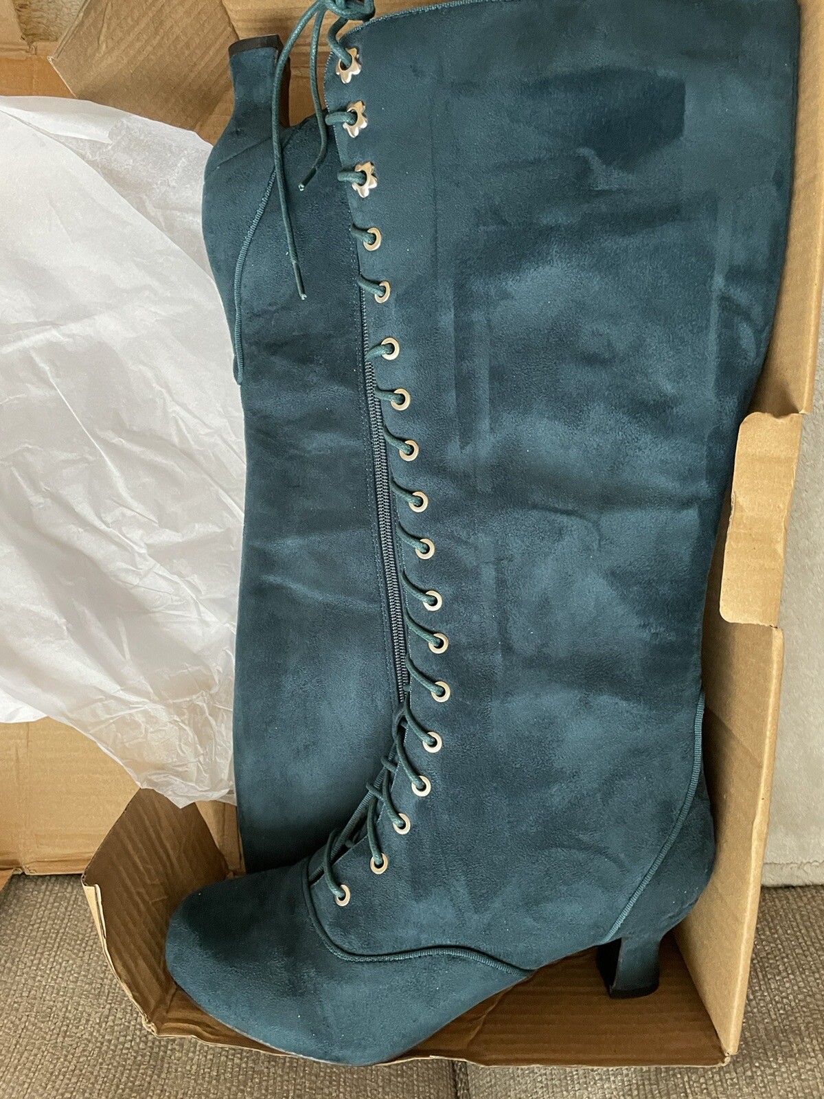 Ladies Knee High Boots Blue Size 8 42 Joe Browns eBay