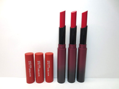 MAYBELLINE COLOR SENSATIONAL ULTIMATE MATTE LIPSTICK 0.06 OZ LOT 3 (DETAILS)