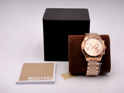 AUTHENTIC MICHAEL KORS WATCH MK5775 ROSE GOLD STAINLESS STEEL CHRONOGRAPH NEW!