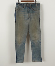 Vintage 70s Levis Jeans Denim Faded Size 33x31 Made in USA Distressed Orange Tab