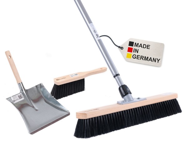 Kehrbesen Set Kehrset Besen 60Cm Breit/Lang Saalbesen Stiel Kehrgarnitur Weich-image
