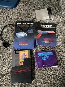 NES Game and Accessory Lot Rock N Ball Wireless Sensor Zapper Manual Instruction