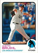 2022 Topps Heritage #518 Justin Bruihl Los Angeles Dodgers Rookie Baseball Card