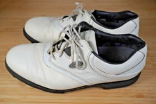 Men's FOOTJOY Extra Comfort LEATHER GOLF SHOES 57749 White sz 9.5M