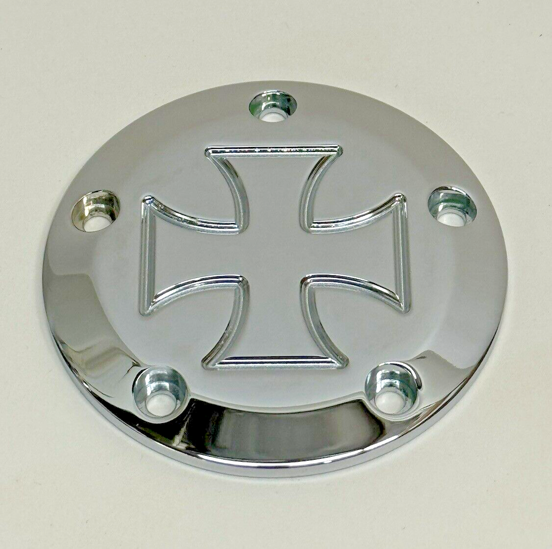 MALTESE IRON CROSS POINTS COVER CHROME 5-HOLE 99-17 TWIN CAM USA