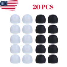 20 Pcs Premium Ear Tips Silicone Replacement Earbud Earbuds