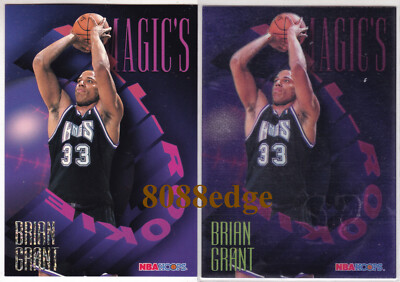 (2) 1994-95 HOOPS MAGIC'S ALL-ROOKIES + FOIL-TECH: BRIAN GRANT #AR7 #FAR7 RC LOT