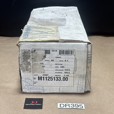 BRAND NEW IN BOX Leeson M1125133.00 .06HP 1~Phase AC Motor 283RPM 6:1 Gear Ratio