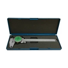 GREEN Face 0-6" stainless Steel 4 Way Dial Caliper Shock Proof 0.001" Graduation