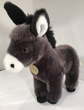 Aurora Miyoni Tots Donkey Plush Standing Foal Mule Soft 11 Collar Tag