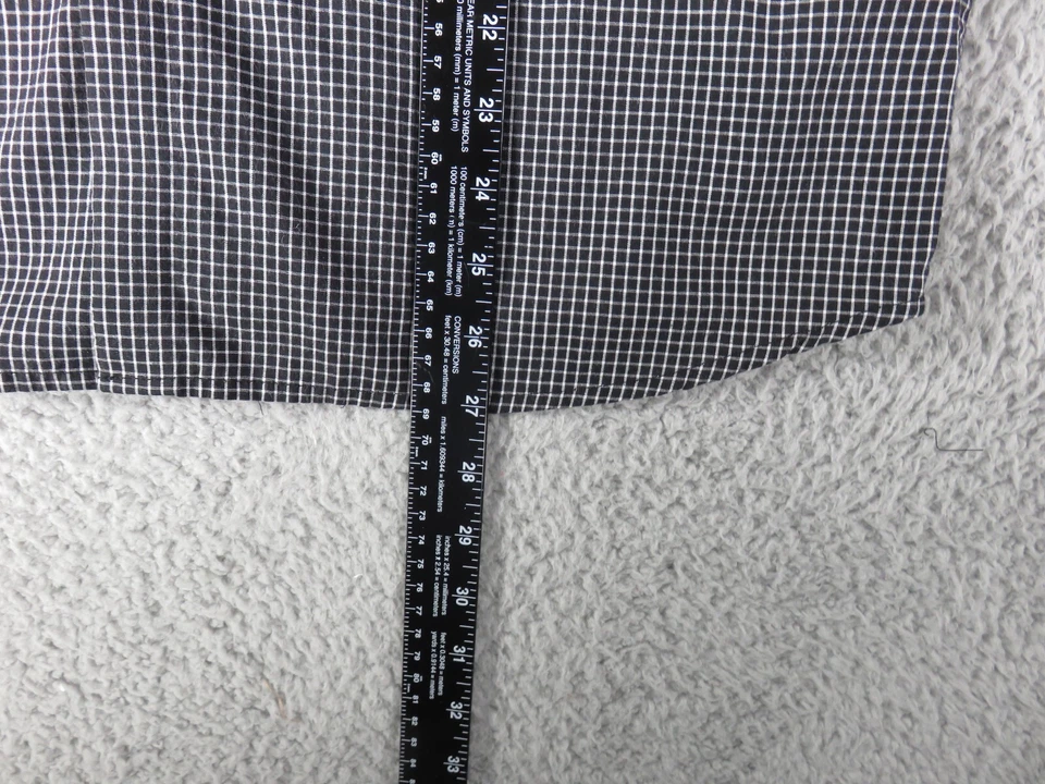 Camisa abotonada a cuadros blanca negra Kenneth Cole para hombre talla L Foto 4 de 4