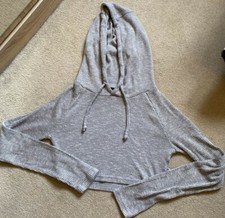 Gymshark Slounge Long Sleeved Crop Top Light Grey Size XS Lounge Wear