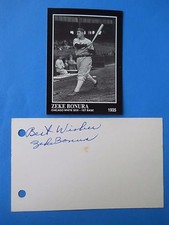 Zeke Bonura, Autograph on a 3