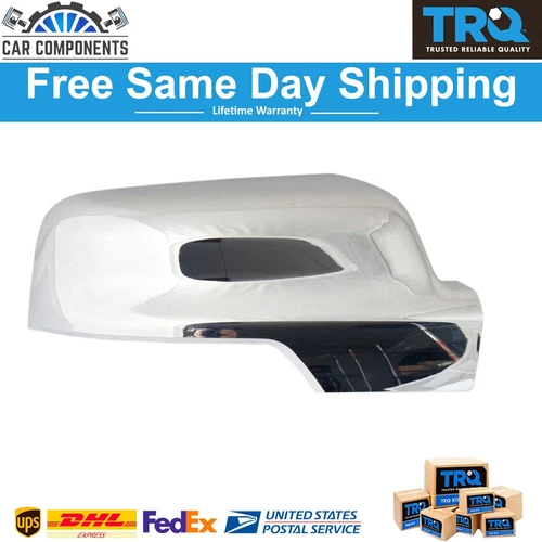 TRQ Exterior Mirror Cap Cover Turn Signal Chrome RH Passenger Side for Ram 1500
