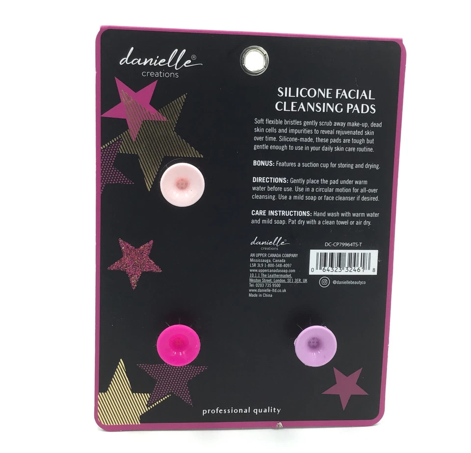 Paquete de 3 almohadillas de limpieza facial de silicona Danielle Creations calidad profesional Foto 2 de 2