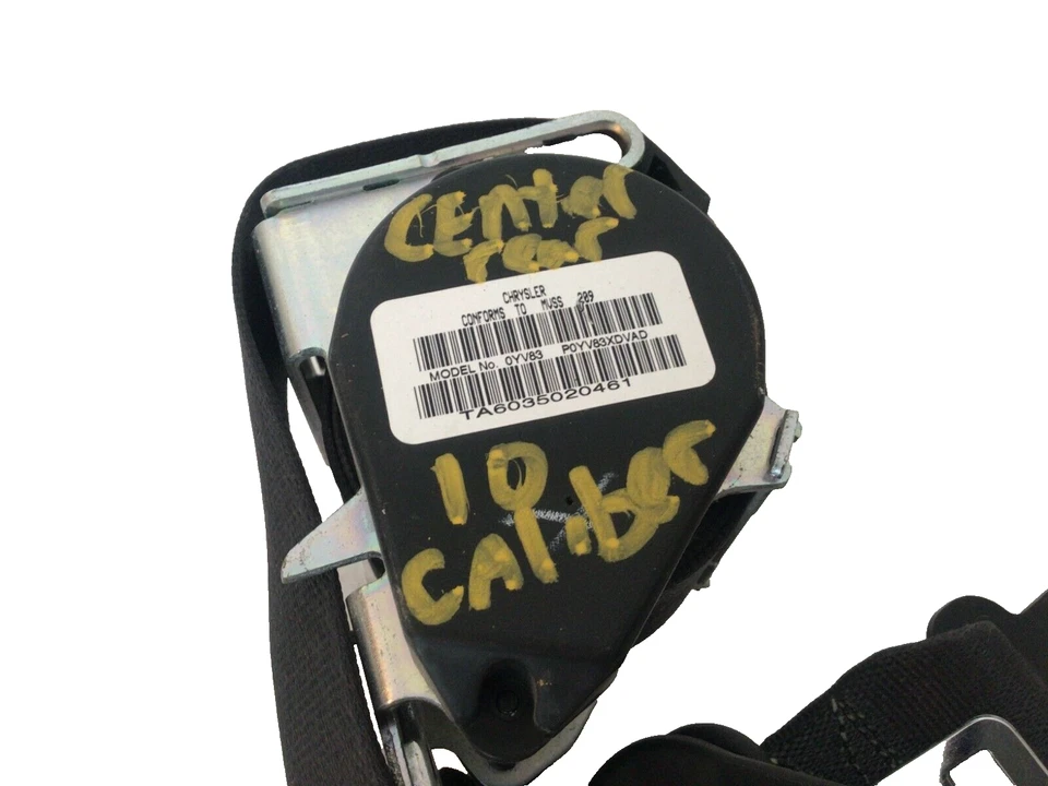 Dodge Caliber 2010-2012 retractor de cinturón de seguridad central trasero negro OEM Foto 3 de 3
