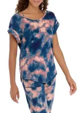 Women's $58 H Halston Studio Organic Cotton Cross Back Tie Dye Top Size XS NWT
