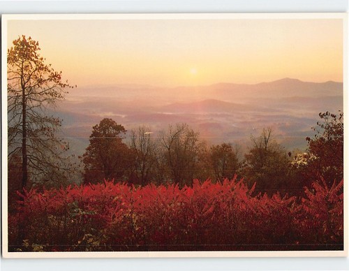 Blue Ridge Ga Postcard Postcard Sunrise On The Blue Ridge Parkway USA | eBay