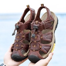 Summer Men Sandals Sneaker Walking Slipper Leather Non-slip Casual Shoes