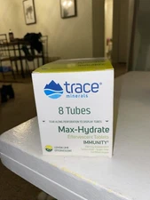 Trace Minerals Max-Hydrate Immunity 8 Tubes Lemon Lime Flavored
