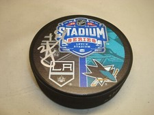 James Sheppard Signed San Jose Sharks Stadium Series Hockey Puck Autographed 1A