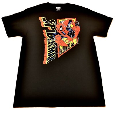 Marvel's Spider-Man Standard Black Adult T-Shirt | eBay