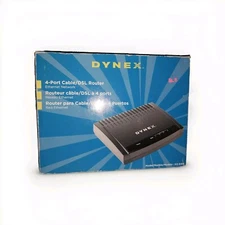 Dynex DX-E401 Cable / DSL Router * 4-port * Ethernet Network - VPN ~ New In Box
