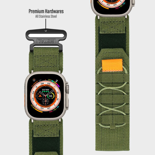 Rugged Military Nylon Strap Band For Apple Watch Ultra 2 Series 10 9 8 7 6 5 4 3 - Picture 4 of 17