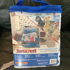 DC League 4pc Toddler Bedding Set - Super pets New Quilt Sheets