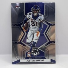 2022 Panini Mosaic Football Justin Simmons Base #62 Denver Broncos