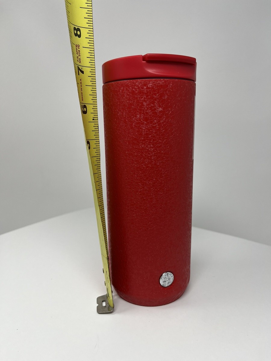 Starbucks Flame Red Grip Finish Stainless Steel Vacuum Insulated